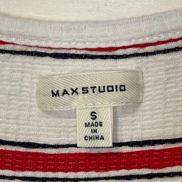 Max Studio Striped Ribbed Stretch Tank Dress‎ Sleeveless Scoop Neck Women Small - Picture 6 of 8